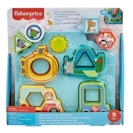 Puzzle Infantil de Madera Fisher-Price Vehículos