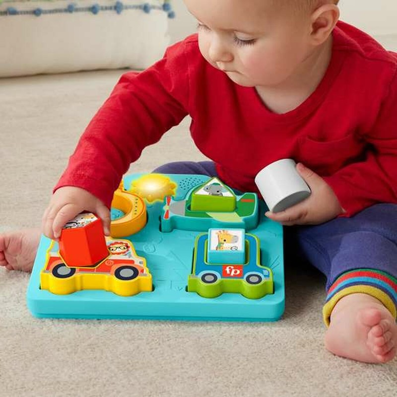 Puzzle Infantil de Madera Fisher-Price Vehículos