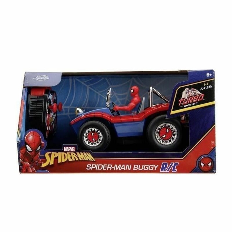 Coche teledirigido Spiderman en acción