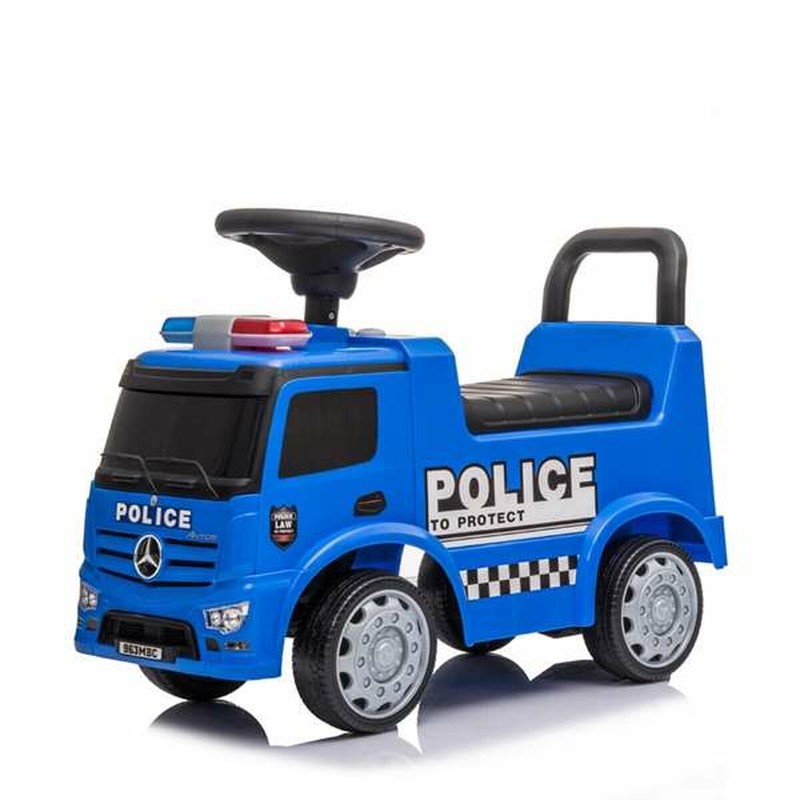 Juguetes Exterior Niños: Correpasillos Mercedes Benz Truck Actros Police Azul - Compra online en MegaJuguetes
