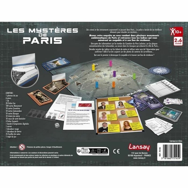 Juegos Mesa Niños Lansay Les Mystères De Paris