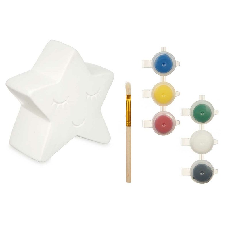 Manualidades Niños Hucha para Pintar Pincello Estrella (12 Unidades)