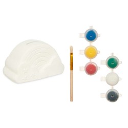 Manualidades Niños: Hucha para Pintar Pincello Arcoíris (12 Unidades) - Compra online en MegaJuguetes 2