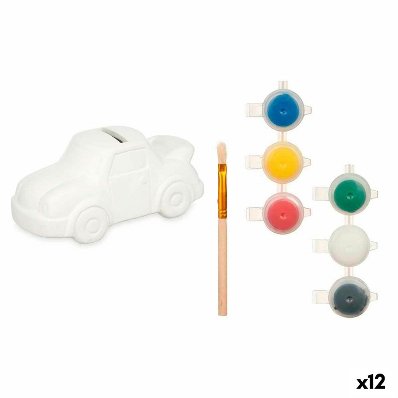 Manualidades Niños: Hucha para Pintar Coche Pincello (12 Unidades) - Compra online en MegaJuguetes