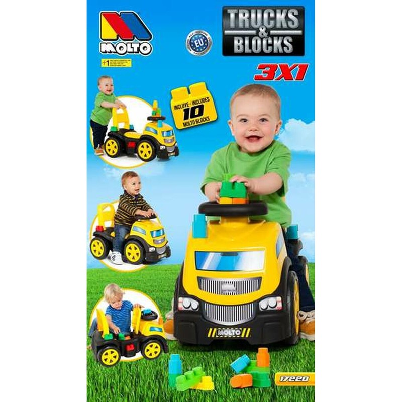 Juguetes Exterior Niños: Correpasillos Moltó Trucks and Blocks 89 cm