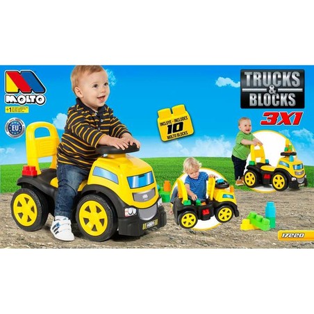 Juguetes Exterior Niños: Correpasillos Moltó Trucks and Blocks 89 cm
