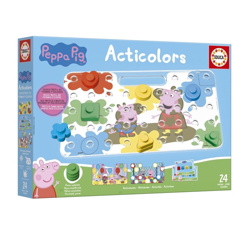 bloques construcción infantiles juego educativo peppa pig