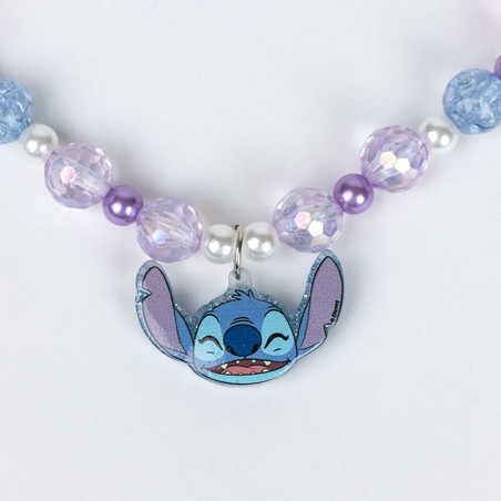 Disfraces Niños: Kit Bisutería Stitch Azul Morado 3 Piezas