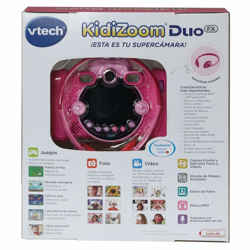 Juguetes Electrónicos Niños: Cámara Vtech Kidizoom Duo DX Rosa