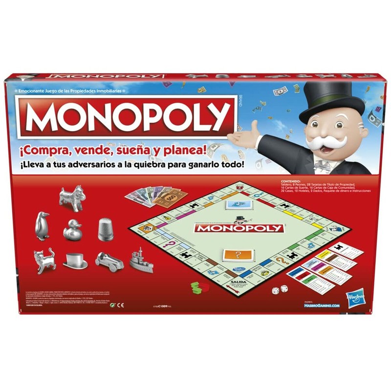 Juegos Mesa Niños: Monopoly Clásico Madrid Hasbro Original