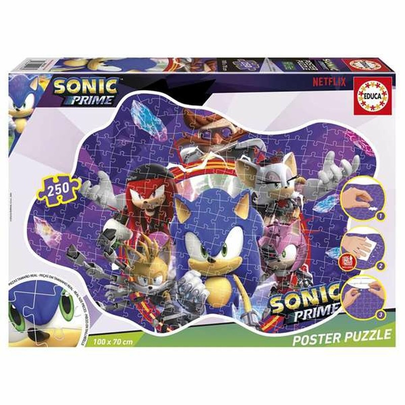 Puzzle Infantil: Set 4 Rompecabezas Sonic Prime 250 Piezas - Compra online en MegaJuguetes