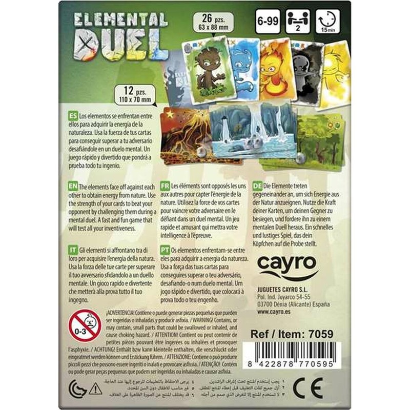 Juegos Mesa Niños Cayro Elemental Duel - Educativo y Estratégico