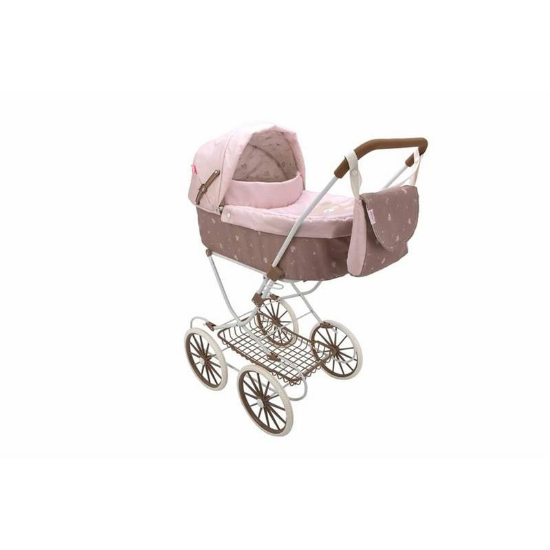 Carrito para muñecas Arias rosa con bolso a juego