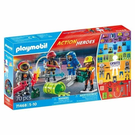 Figuras Acción Niños Playset Playmobil 71468 Bomberos - Compra online en MegaJuguetes