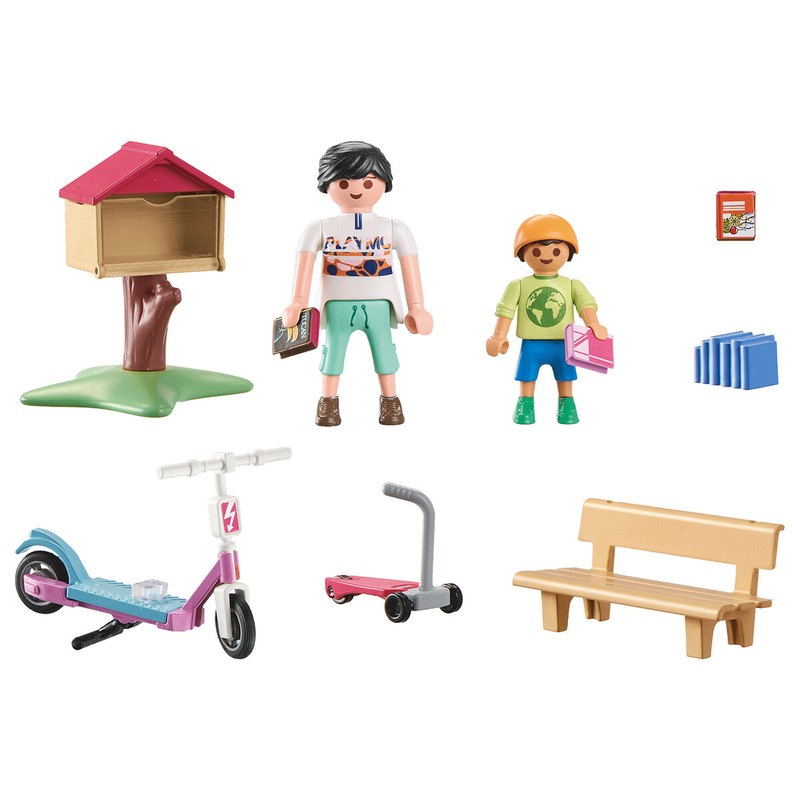 Figuras Acción Niños: Playset Playmobil Color Moto 25 Piezas