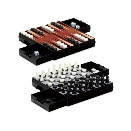 Backgammon Ajedrez Damas Magnético Cayro | Juego 3 en 1