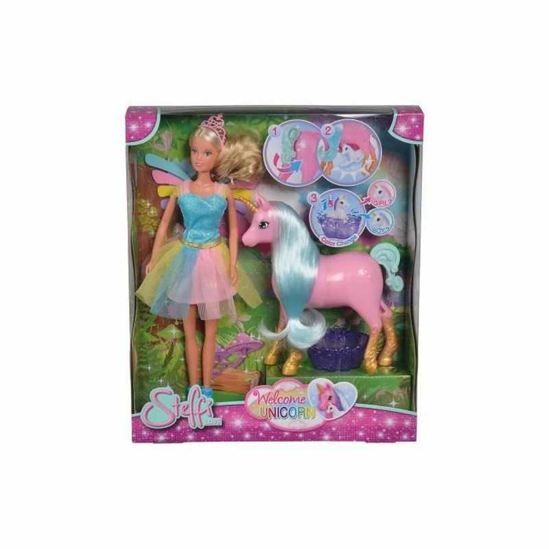 Muñecas Niñas Simba Steffi Love Welcome Unicorn - Muñeco Bebé Mágico