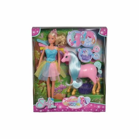 Muñecas Niñas Simba Steffi Love Welcome Unicorn - Muñeco Bebé Mágico