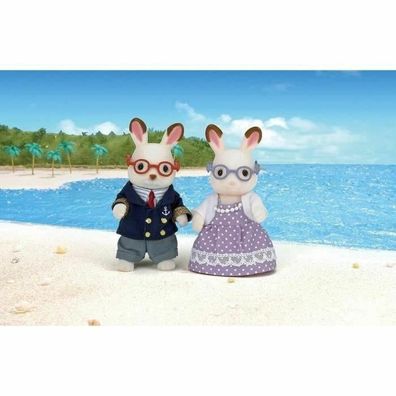 Figuras Acción Niños Sylvanian Families: Abuelos Conejo Chocolate - Compra online en MegaJuguetes