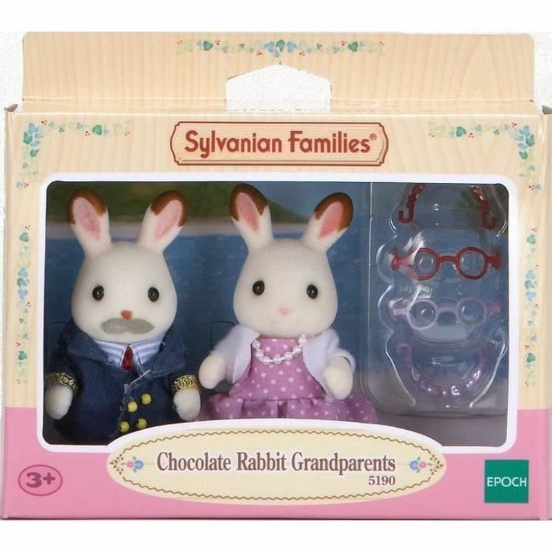 Figuras Acción Niños Sylvanian Families: Abuelos Conejo Chocolate