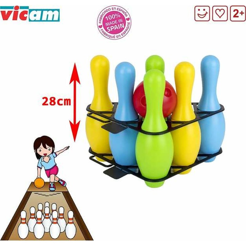 Juguetes Exterior Niños: Juego de Bolos Divertido 28 cm