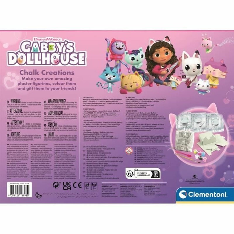Manualidades Niños Clementoni Gabby's Dollhouse Chalk Creation