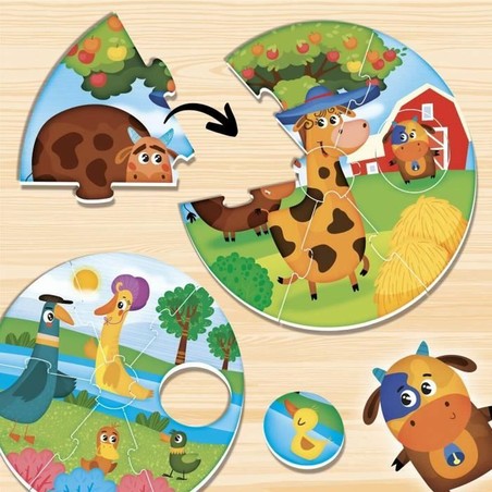 Juegos mesa niños Lisciani Giochi Montessori Baby Round Puppies (FR)