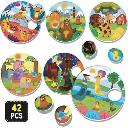 Juegos mesa niños Lisciani Giochi Montessori Baby Round Puppies (FR)