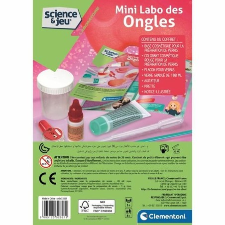 Manualidades Niños Clementoni Mini Nail Lab Esmaltes Personalizados