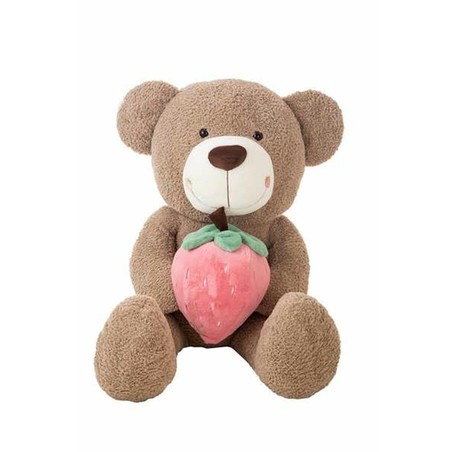 Peluches Niños BigBuy Kids: Oso Fresa Suave 75 cm
