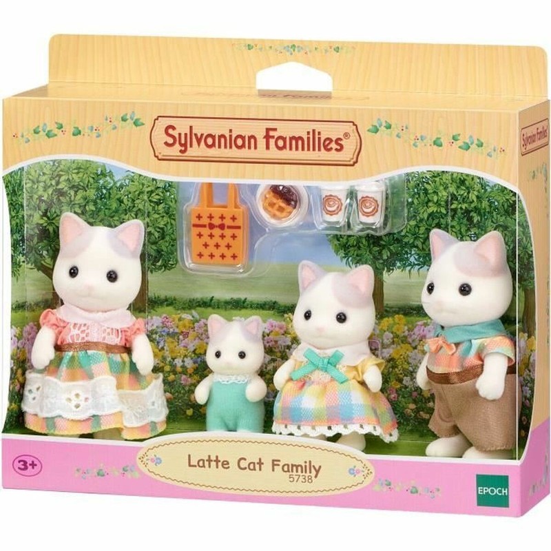 Muñecas Niñas Sylvanian Families: Accesorios Latte Cat Family - Compra online en MegaJuguetes