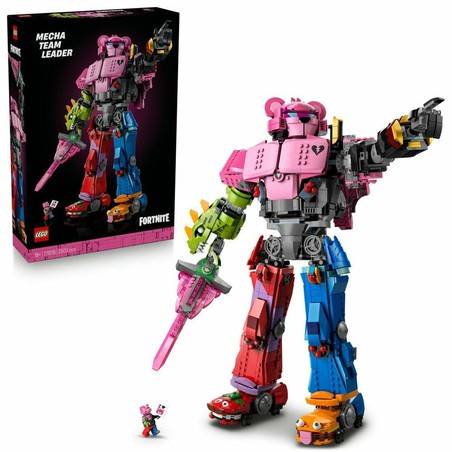 Detalles Lego Fortnite robot, armadura y accesorios