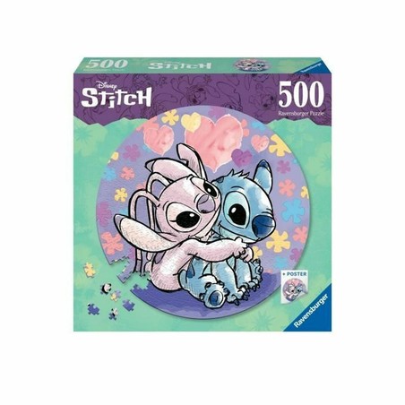 Puzzle Infantil Ravensburger Stitch - 500 Piezas Redondas - Compra online en MegaJuguetes