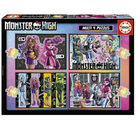 Puzzle Infantil Educa Monster High Multipuzzle Progresivo - Compra online en MegaJuguetes