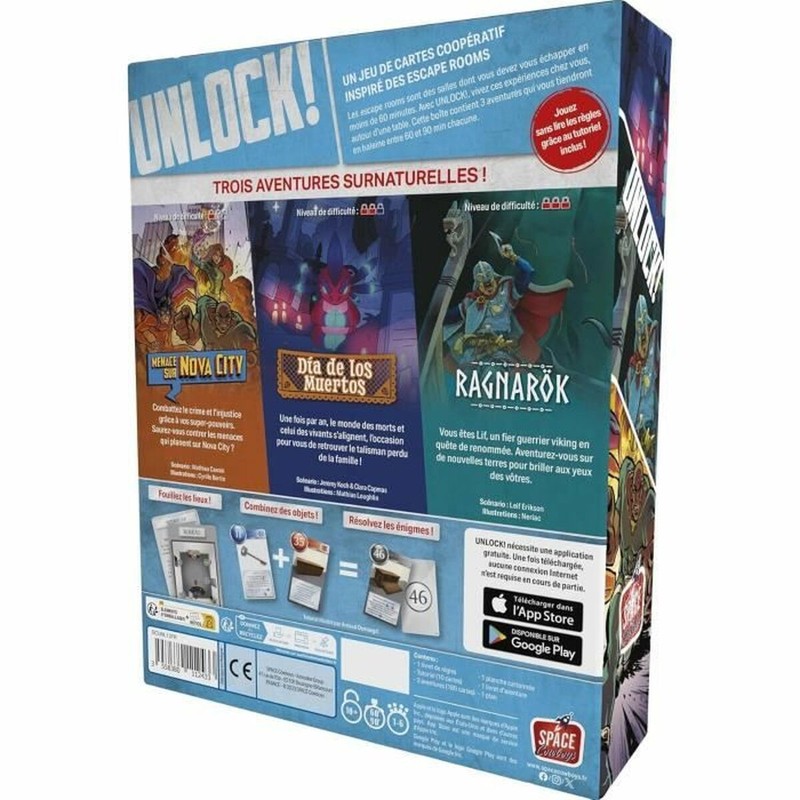 Jugadores resolviendo un desafío mental divertido con Asmodee Unlock