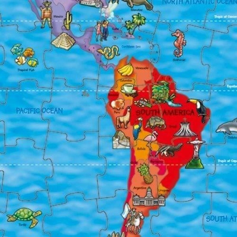 Puzzle Infantil Orchard World Map - Geografía Educativa