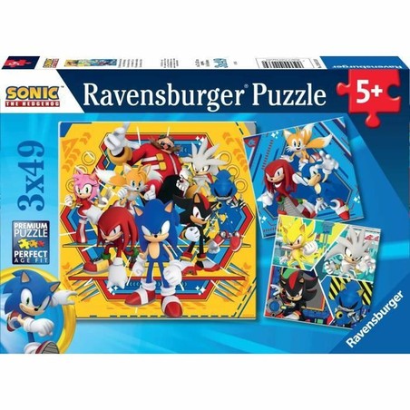 Puzzle infantil Ravensburger Sonic - 3 Rompecabezas - Compra online en MegaJuguetes