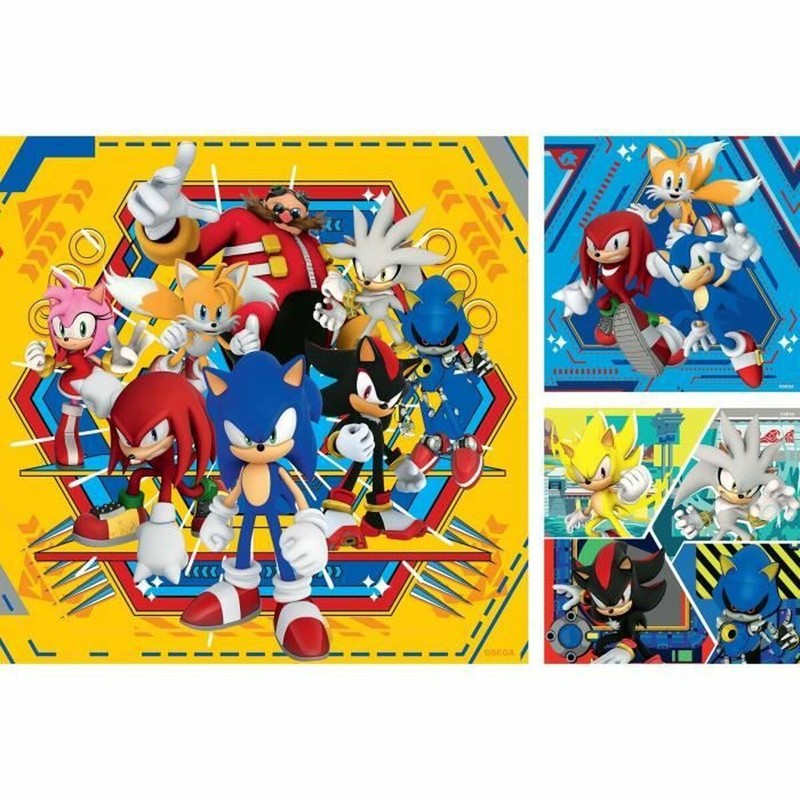 Puzzle infantil Ravensburger Sonic - 3 Rompecabezas