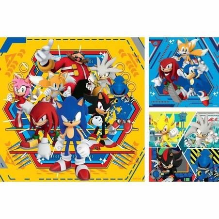 Puzzle infantil Ravensburger Sonic - 3 Rompecabezas