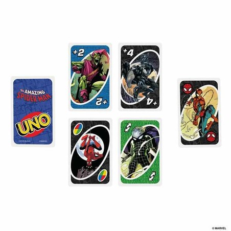 Juegos Mesa Niños: Juego de Cartas UNO Spiderman Mattel