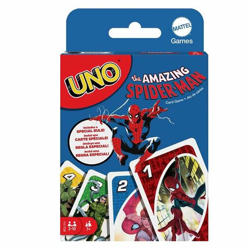 Juegos Mesa Niños: Juego de Cartas UNO Spiderman Mattel