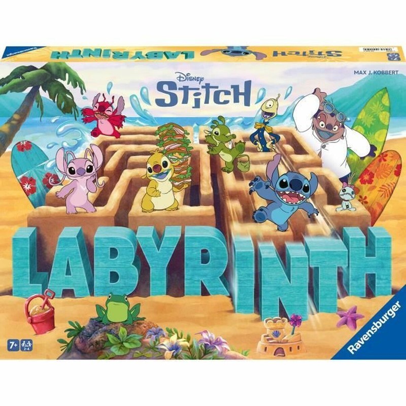 Juegos mesa niños Laberinto Stitch Ravensburger, vista principal del juego.