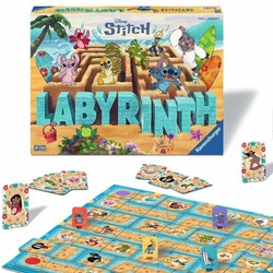 Juegos mesa niños Laberinto Stitch Ravensburger, vista principal del juego. 2