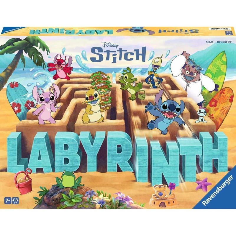 Caja del juego de mesa Laberinto Stitch de Ravensburger, ideal para regalo.