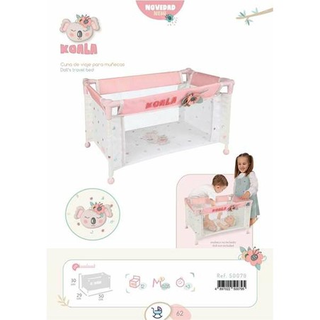 Cuna de Viaje Decuevas Koala: Descanso Ideal para Muñecas Niñas