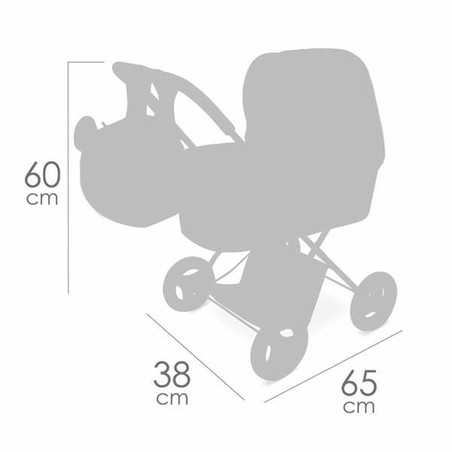 Carrito para Muñecas Niñas Decuevas Koala Plegable