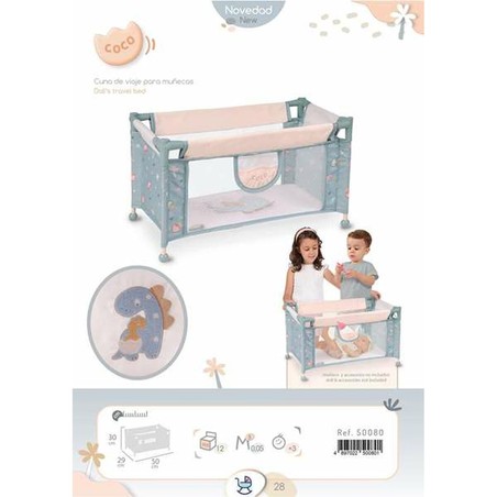Muñecas Niñas: Cuna de Viaje Decuevas Coco Azul