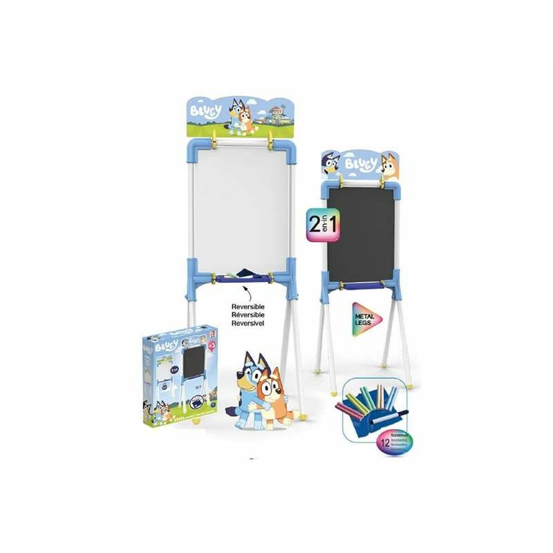 Manualidades Niños: Pizarra Doble Cara Magnética Chicos Bluey