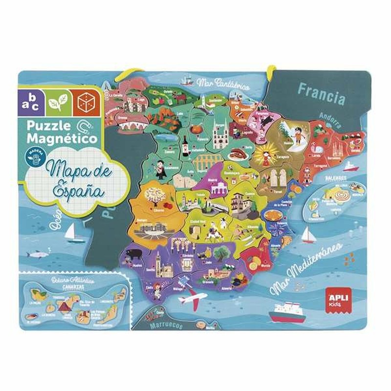 Puzzle Infantil Magnético Apli España 50 Piezas - Compra online en MegaJuguetes