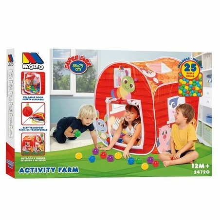 Juguetes Exterior Niños: Piscina de Bolas Moltó Granja +25 Bolas